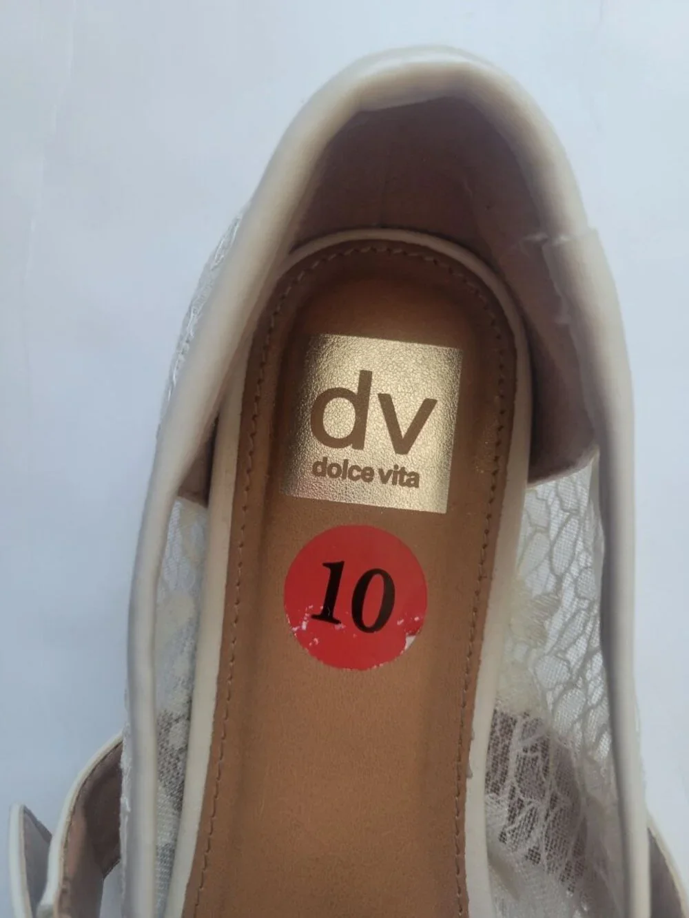 NWOT Dolce Vita White Floral Sheer Ballerina Buckle Size 10 Fairy Elegant - Picture 4 of 8